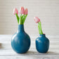 Metal Flower Vase Set of 3 | Opal Blue - Behoma