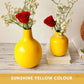 Metal Flower Vase set of 3 | Yellow - Behoma