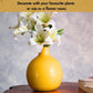 Metal Flower Vase set of 3 | Yellow - Behoma