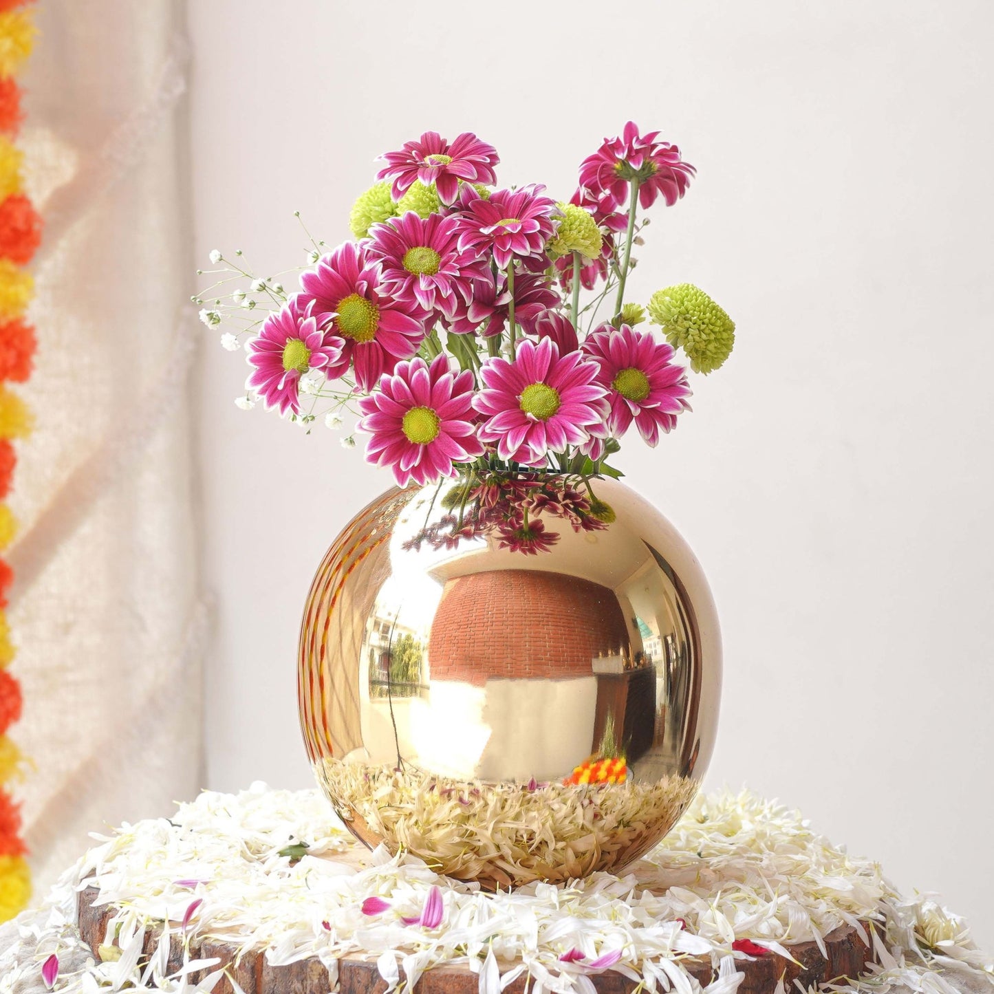 Metal Flower Vase Small | Gold - Behoma