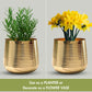 Metal Gold Ribbed Planter, 6.2'' - Behoma