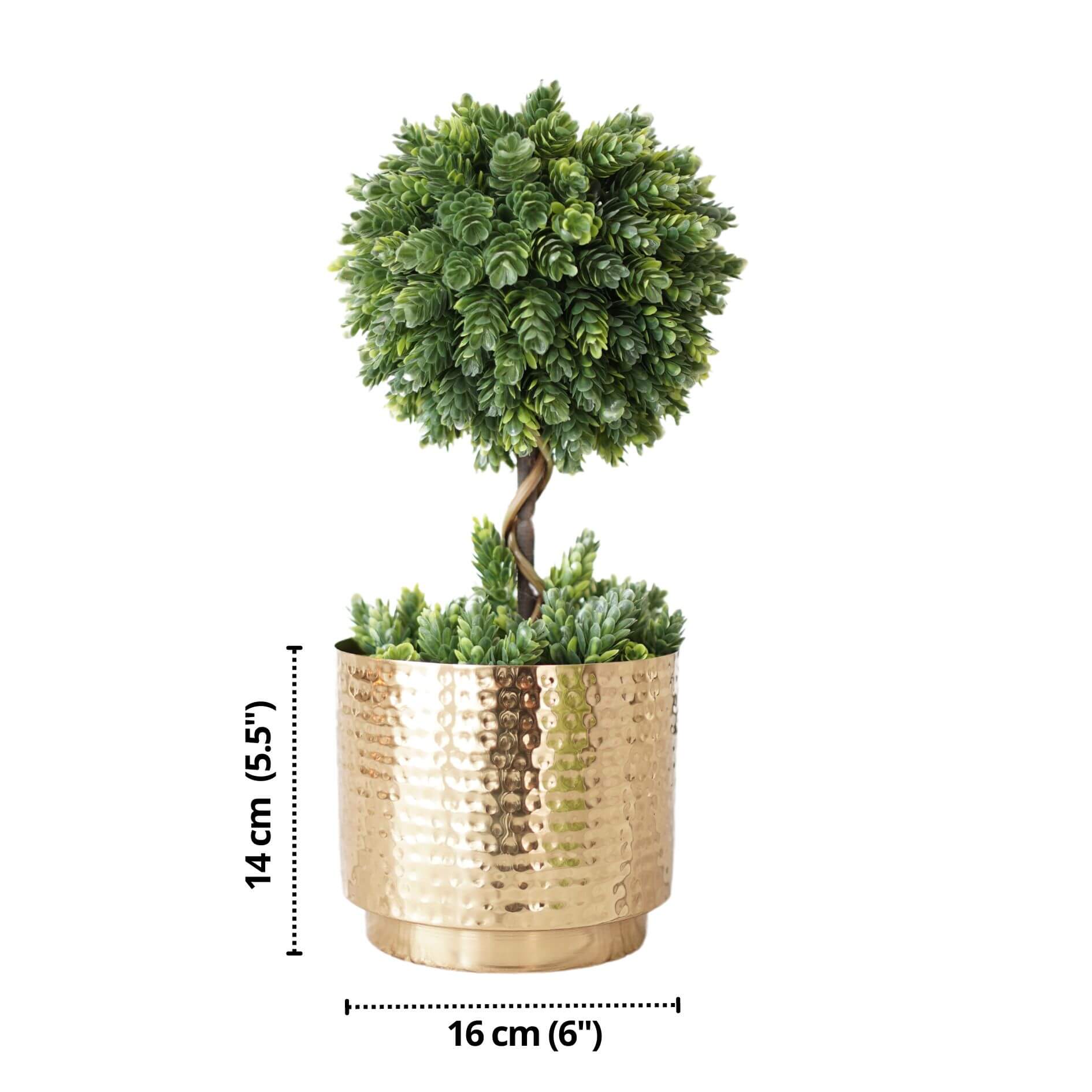 Metal Hammered Indoor Planter - Behoma