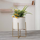 Metal Hammered Planter, Off - white, 11.6'' - Behoma