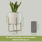 Metal Hammered Planter, Off - white, Set, 11.6'' & 9.8'' - Behoma