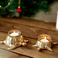 Metal Pair of Swans Candle Holders, (with candles) - Behoma