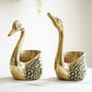 Metal Pair of Swans Candle Holders, (with candles) - Behoma