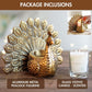 Metal Peacock Candle Holder Set - Behoma