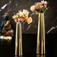 Metal Slim Cone Flower Vase, Gold, Set - 8.1'' & 10.6'' - Behoma