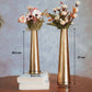 Metal Slim Cone Flower Vase, Gold, Set - 8.1'' & 10.6'' - Behoma