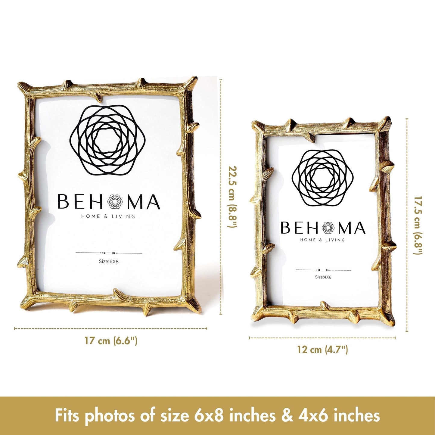 Metal Twig Frame - (6x8) - Behoma