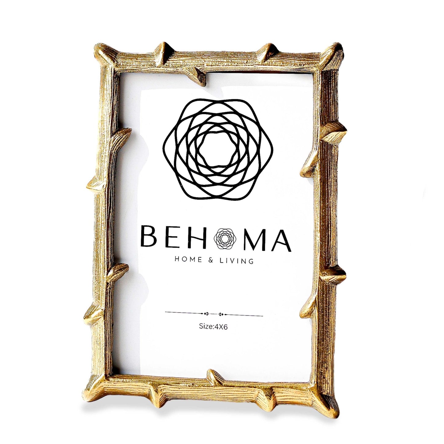 Metal Twig Frame, Gold - Set of 2 (8x6 & 6x4) - Behoma