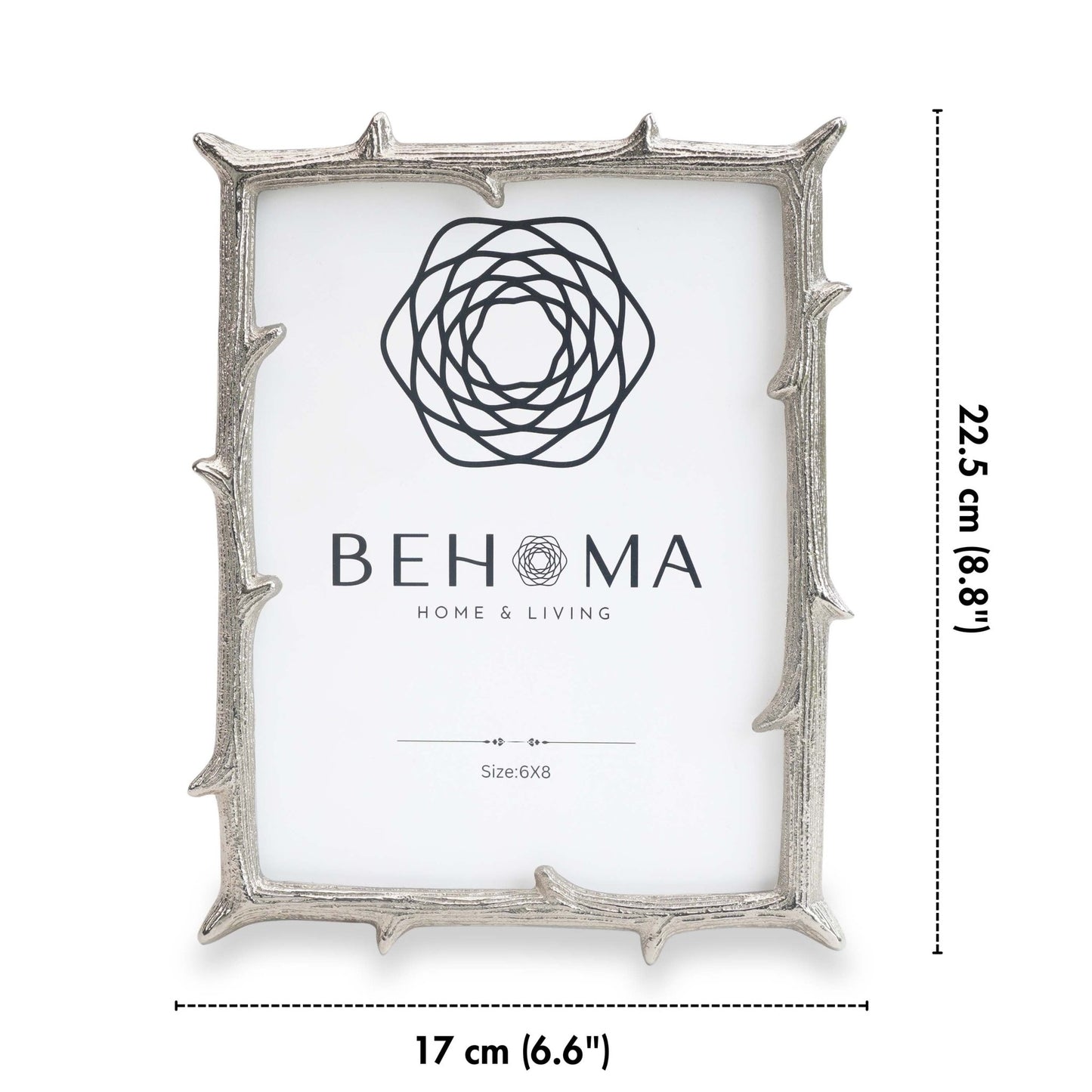 Metal Twig Frame, Silver - (4x6) - Behoma