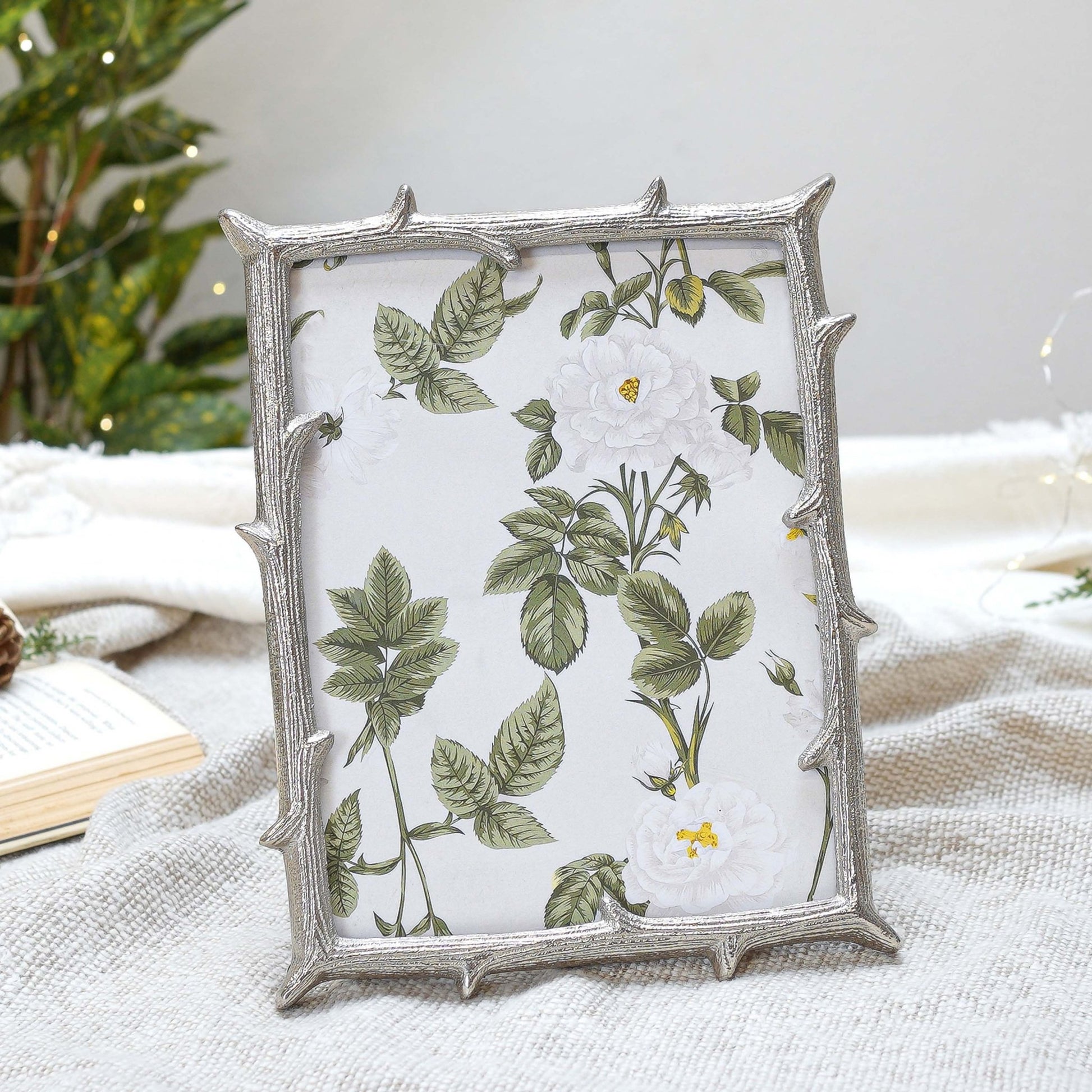 Metal Twig Frame, Silver - (4x6) - Behoma