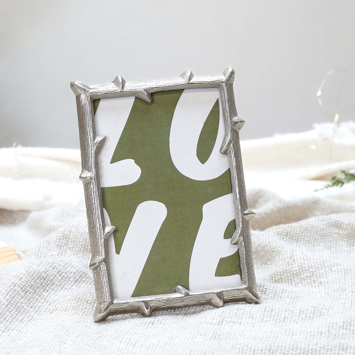 Metal Twig Frame, Silver - (4x6) - Behoma