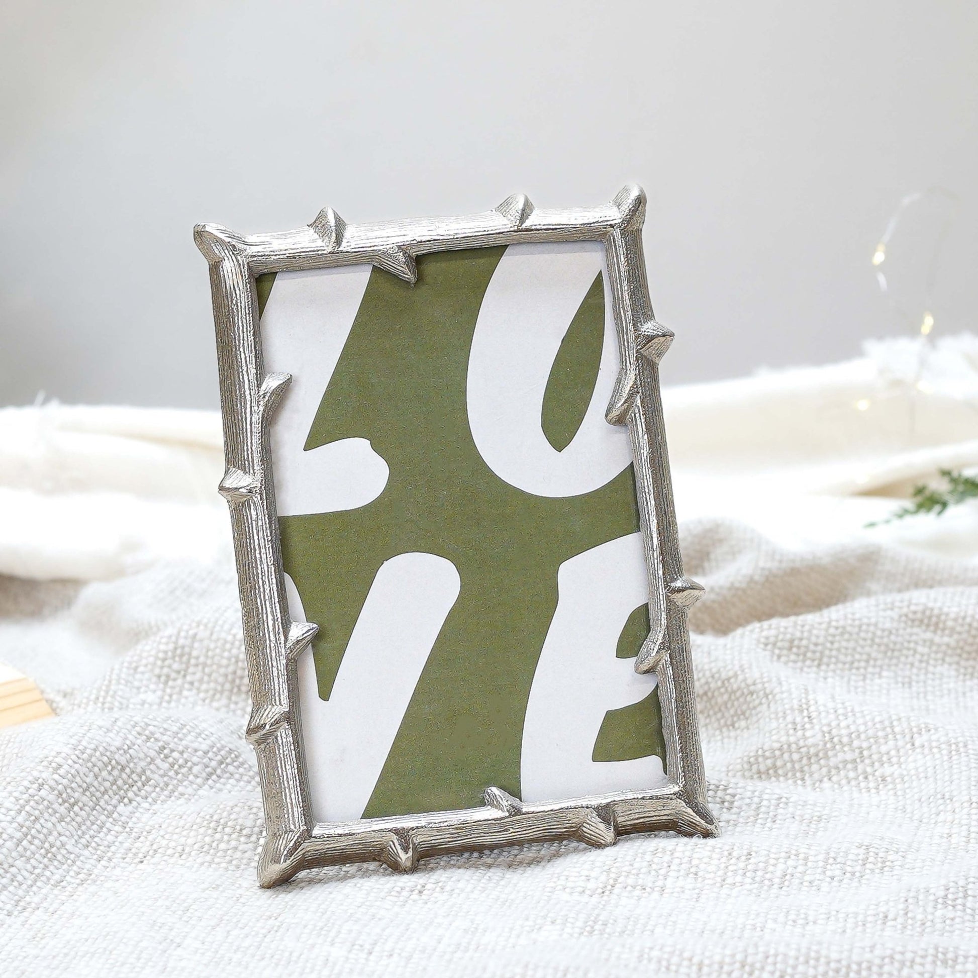 Metal Twig Frame, Silver - (6x8) - Behoma