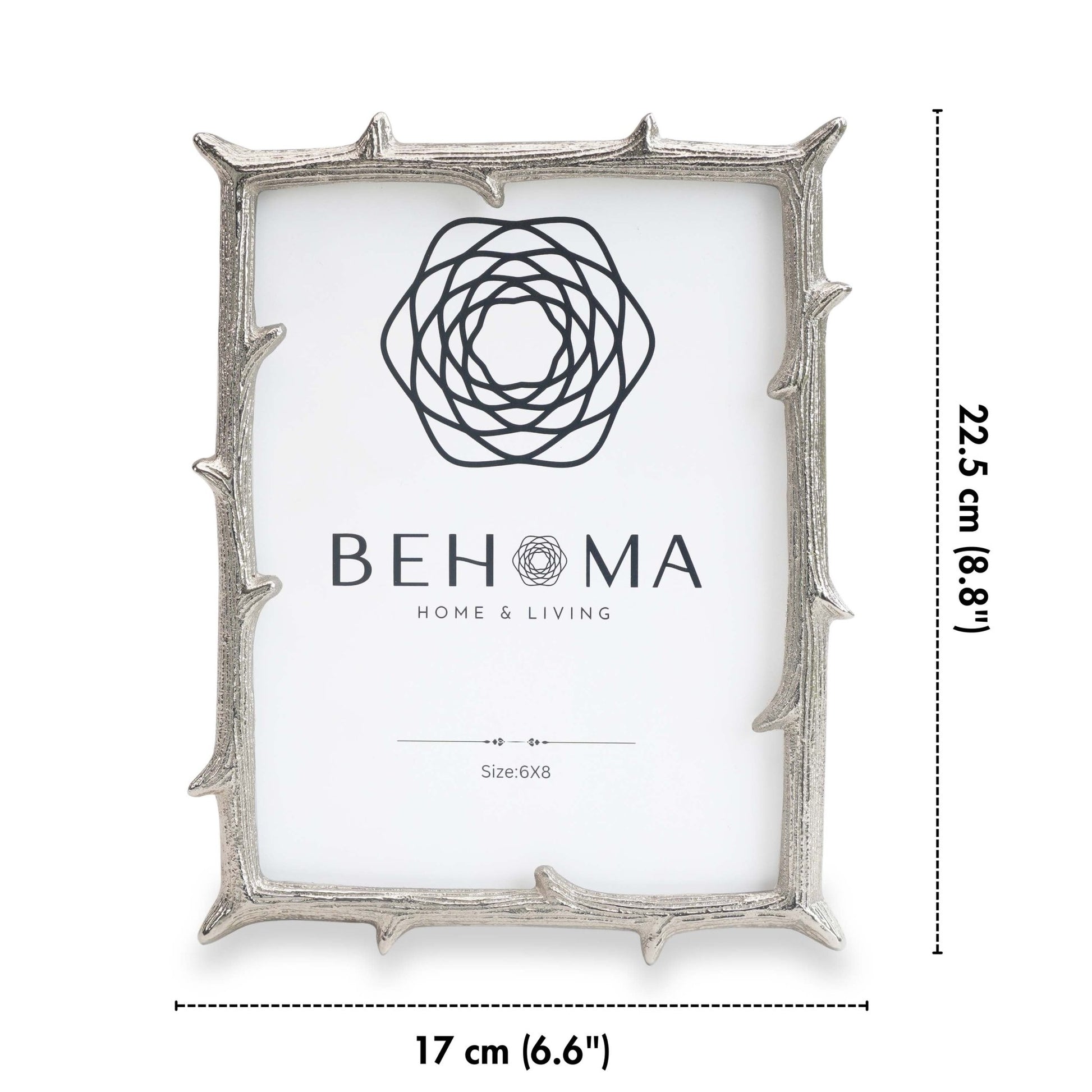 Metal Twig Frame, Silver - (6x8) - Behoma