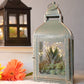 Miami Lantern, Rustic Dusk Green - 11.4''X 5.3'' - Behoma