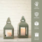 Miami Lantern, Rustic Dusk Green - 11.4''X 5.3'' - Behoma