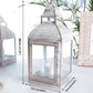 Miami Lantern, Rustic White - 10.8''X 5.3'' - Behoma