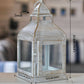 Miami Lantern, Rustic White - 11.4''X 5.3'' - Behoma