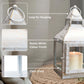 Miami Lantern, Rustic White - Set - Behoma