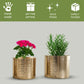 Mini Table - top Hammered Planter, Gold, Set - 4.1'' & 3.5'' - Behoma