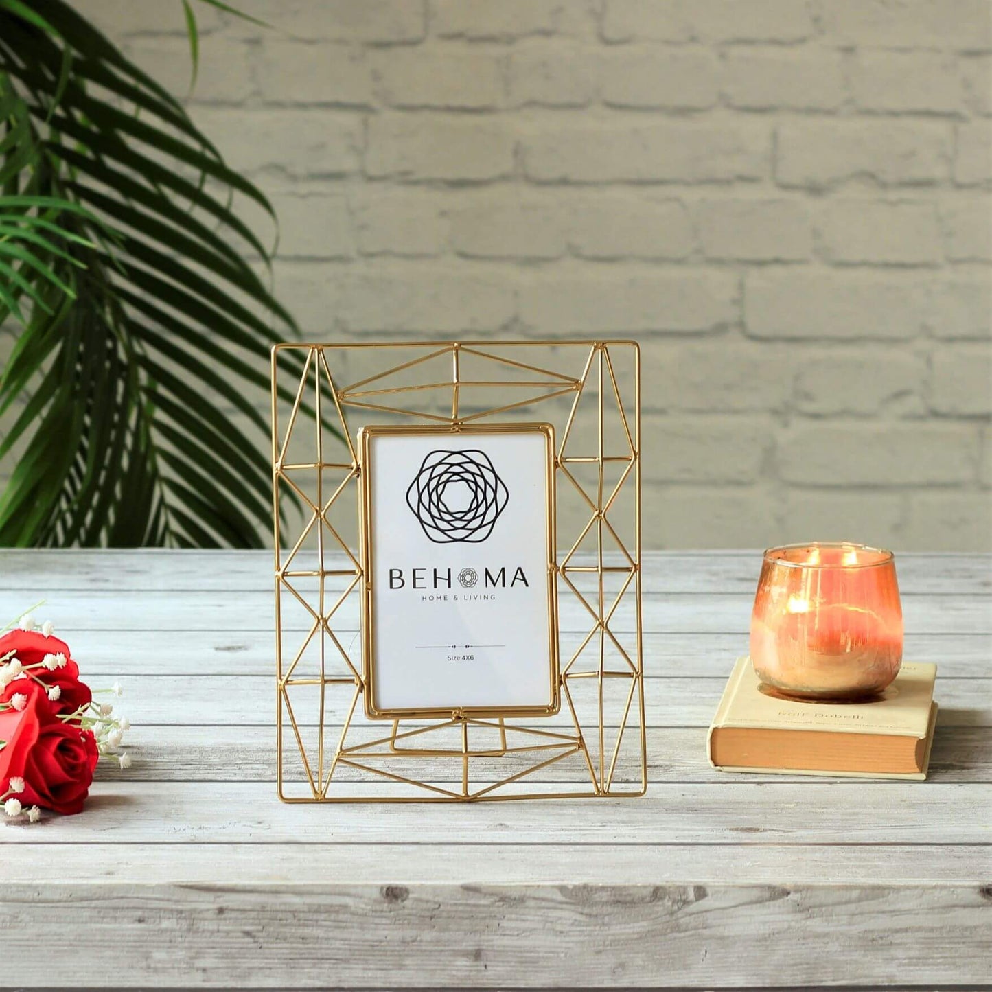 Modern Geometric Frame, 4x6 - Gold - Behoma