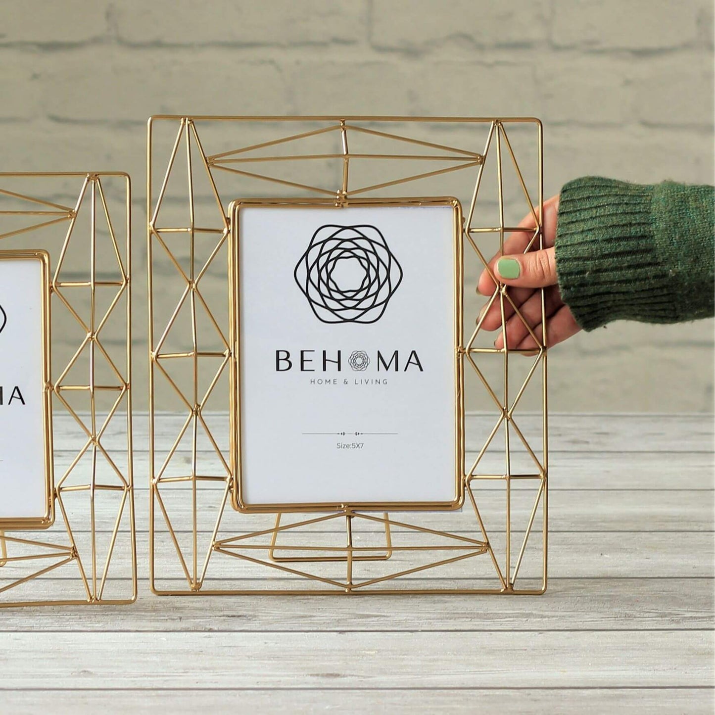 Modern Geometric Frame, 4x6 - Gold - Behoma