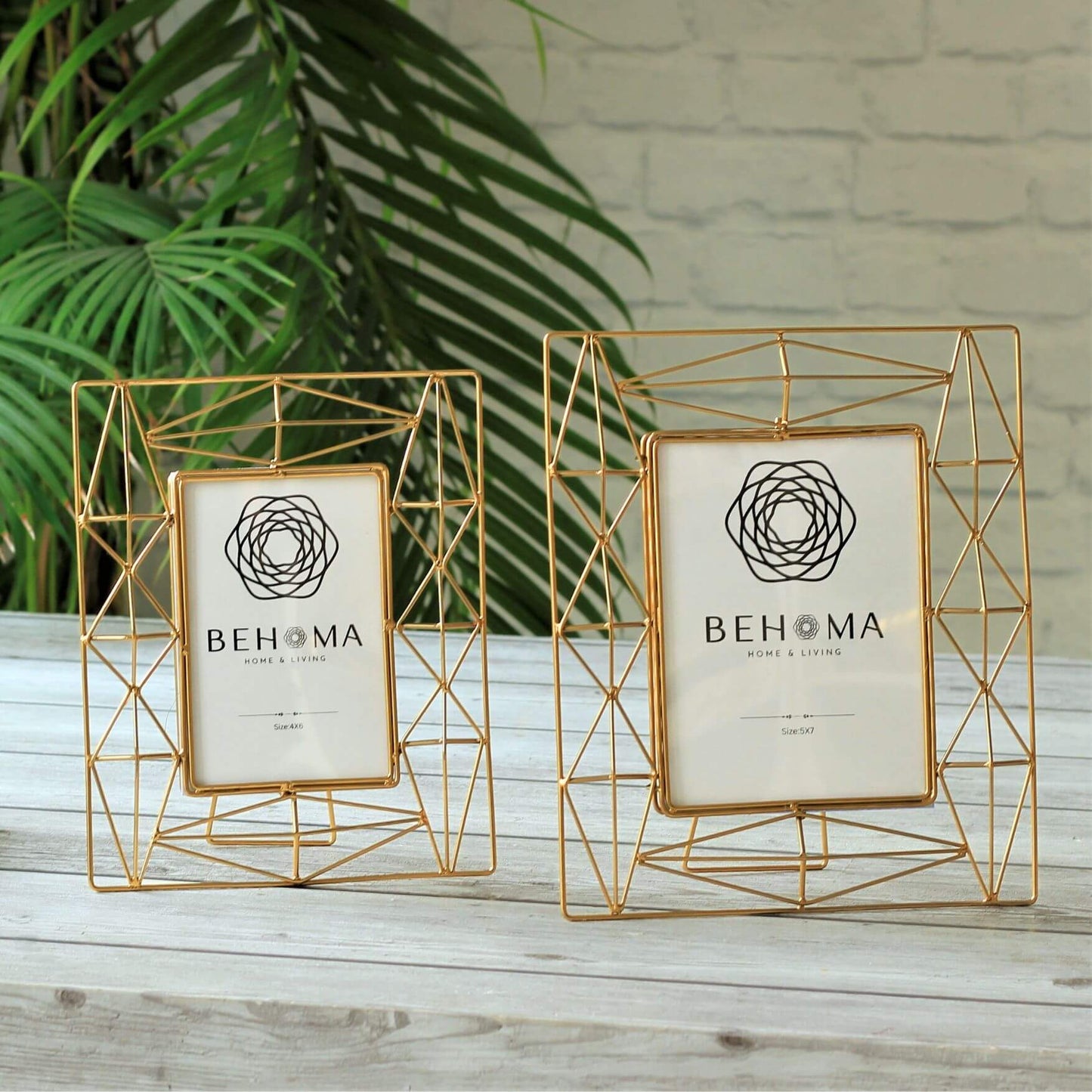 Modern Geometric Frame, 4x6 - Gold - Behoma