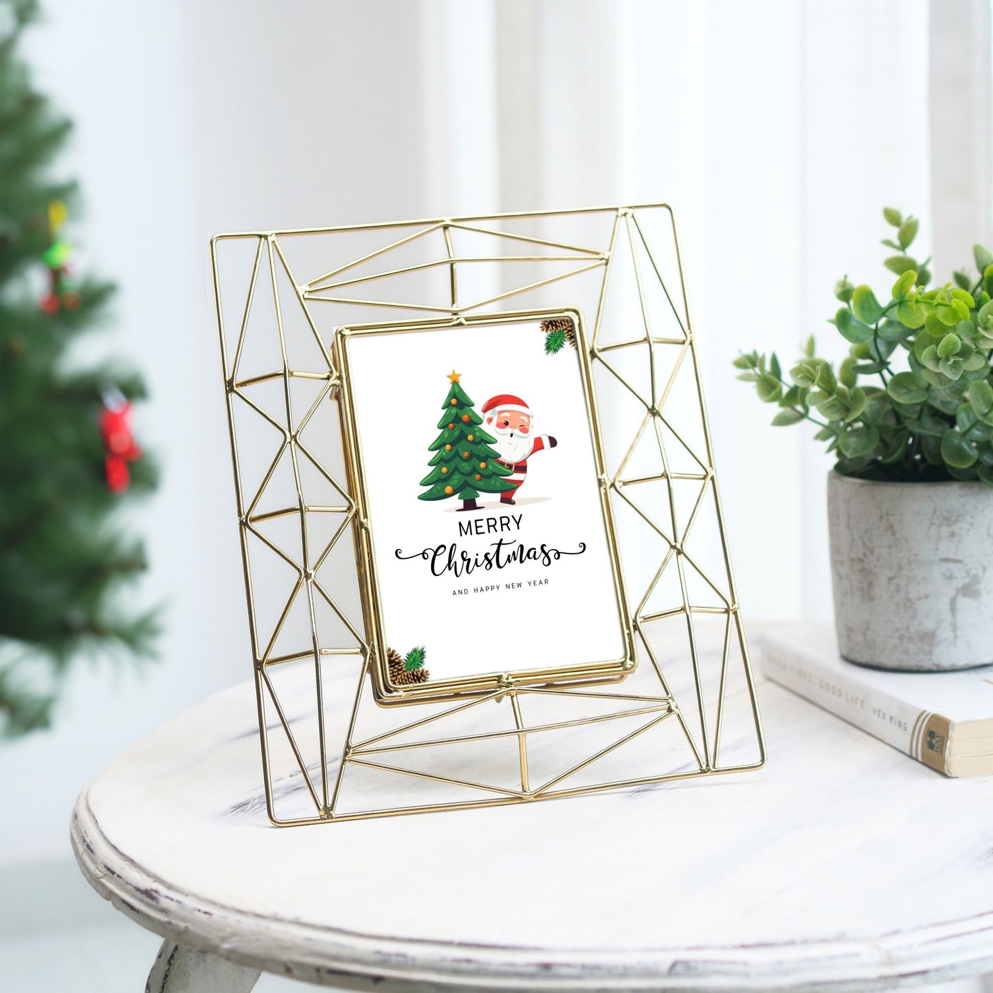 Modern Geometric Frame, 4x6 - Gold - Behoma