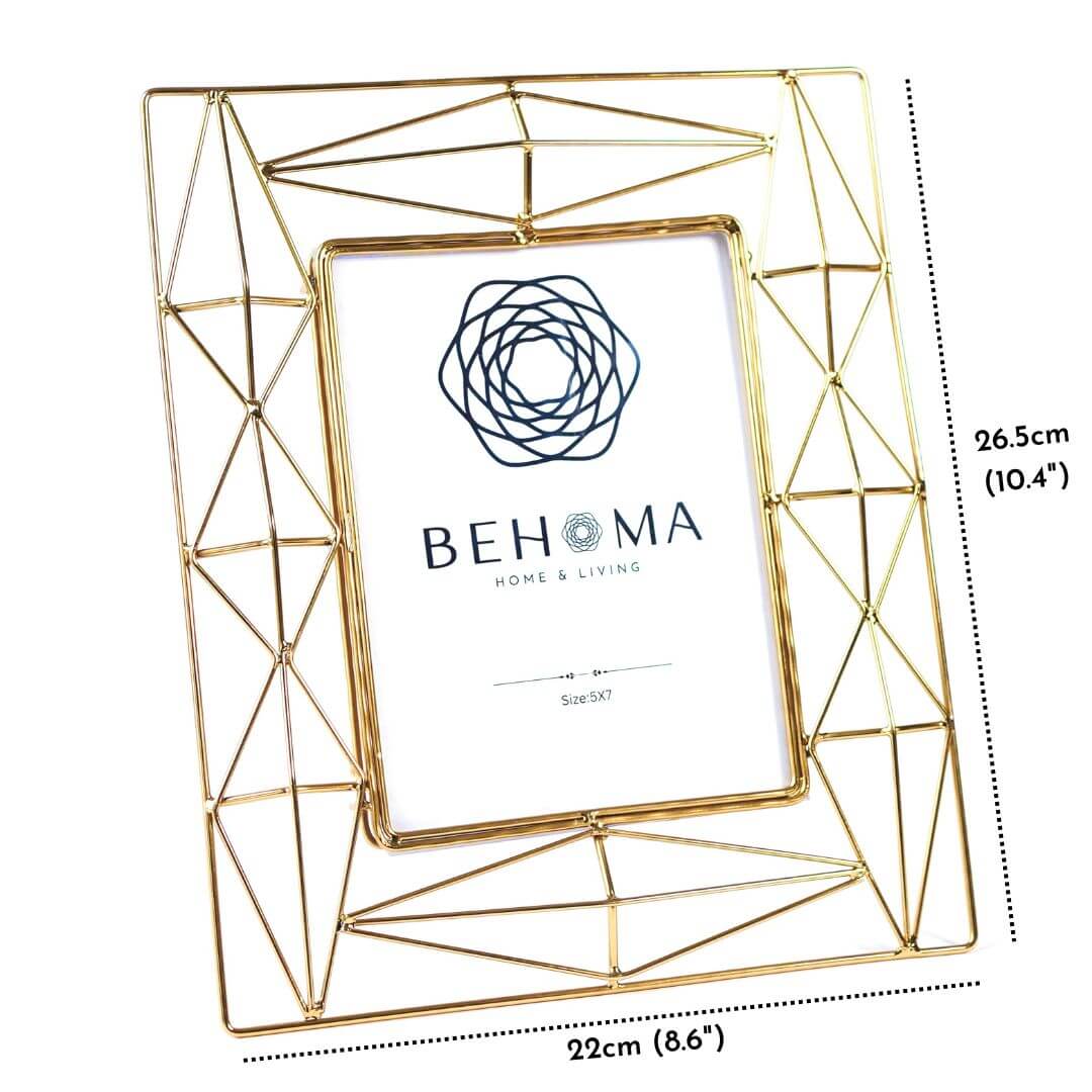 Modern Geometric Frame, 4x6 - Gold - Behoma