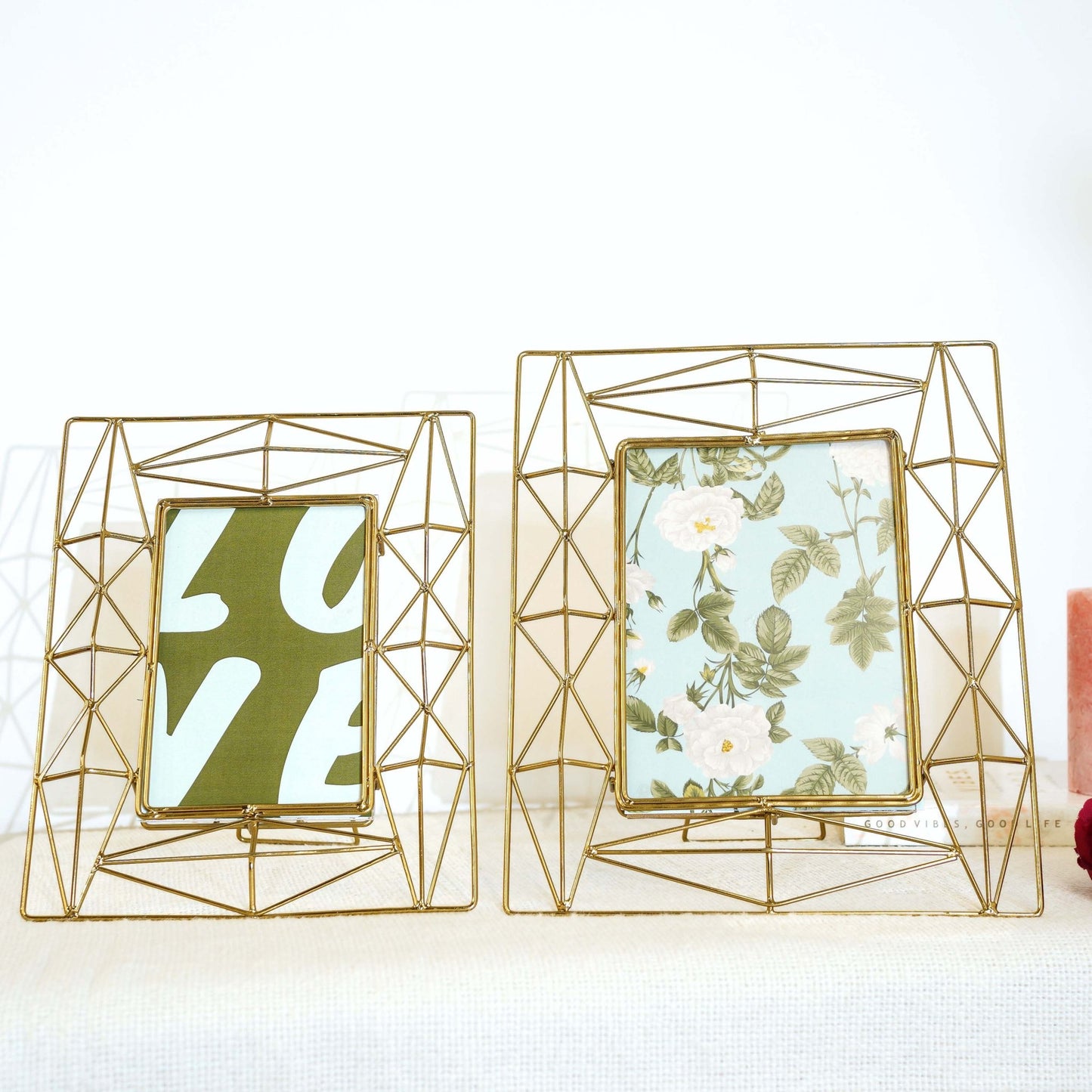 Modern Geometric Frame Set of 2, (4x6 & 5x7) - Behoma