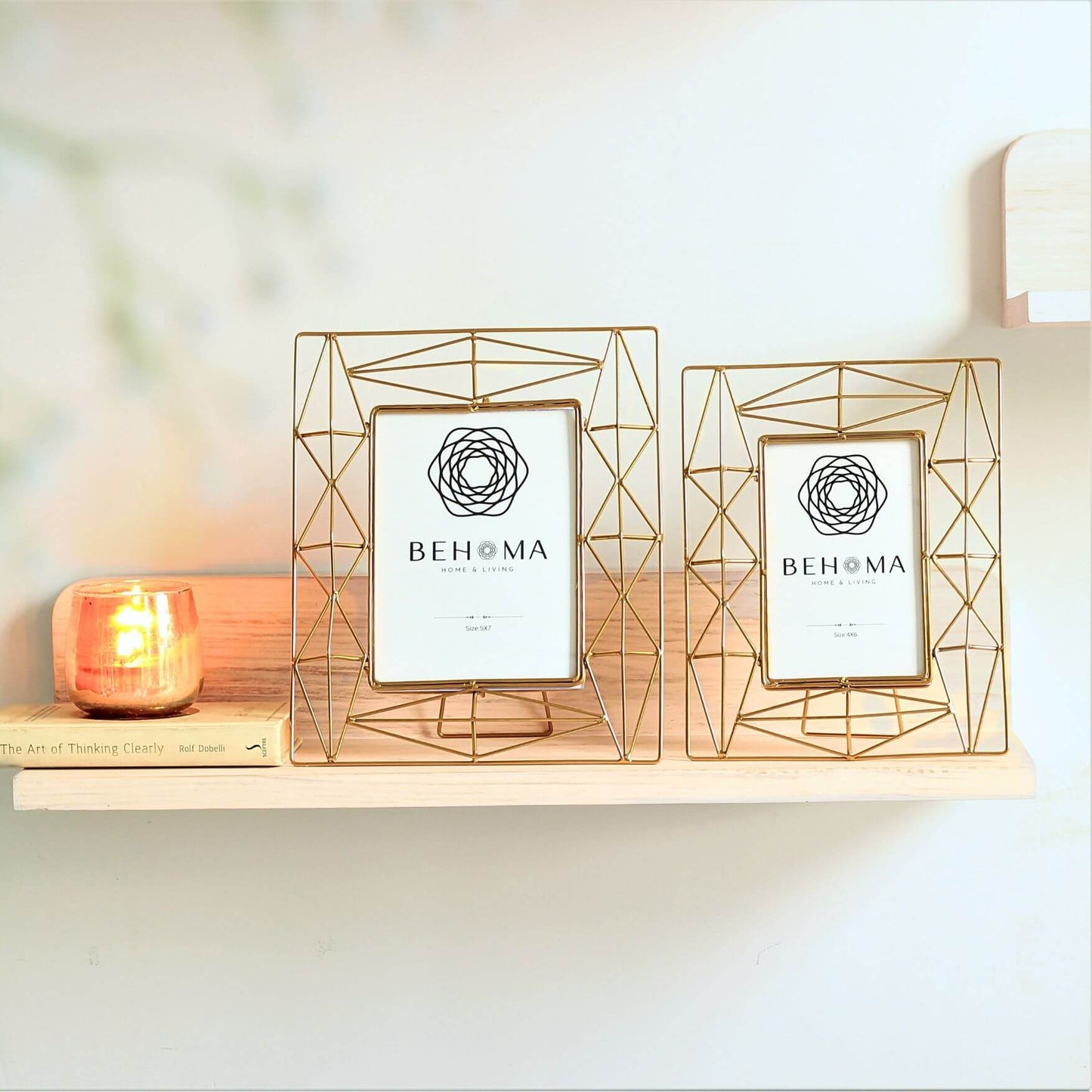 Modern Geometric Frame Set of 2, (4x6 & 5x7) - Behoma