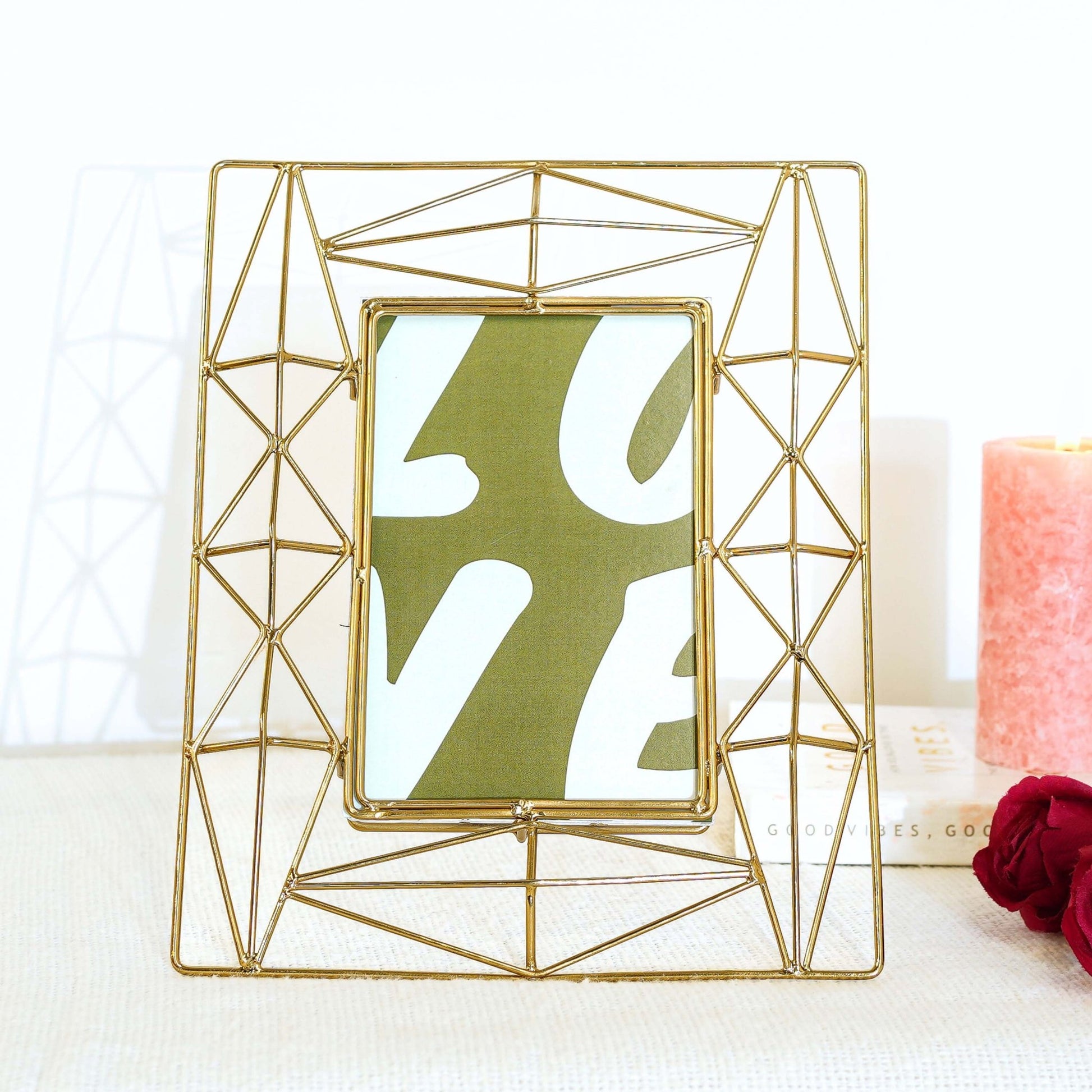 Modern Geometric Frame Set of 2, (4x6 & 5x7) - Behoma