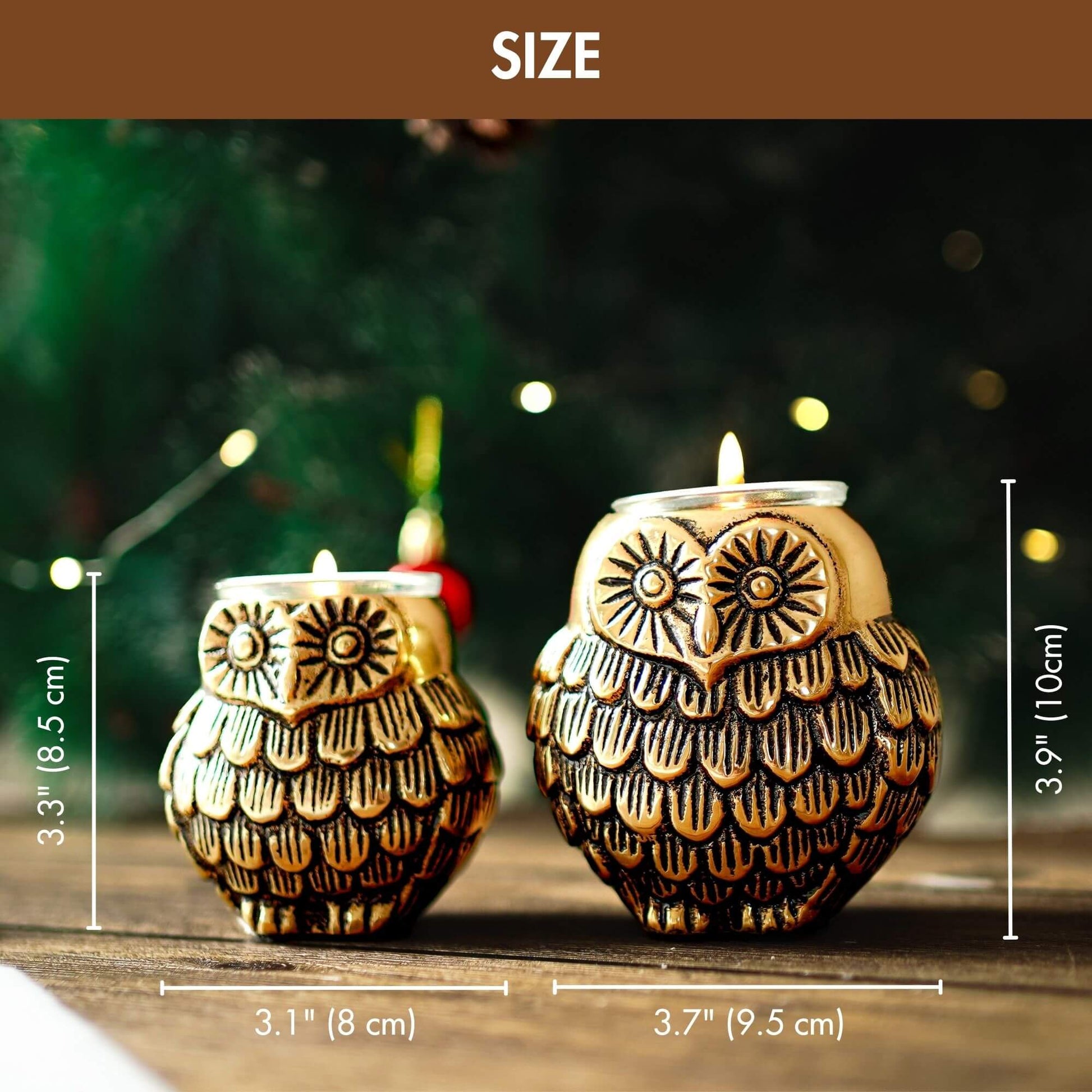 Owls Pair Candle Holder Set - Behoma