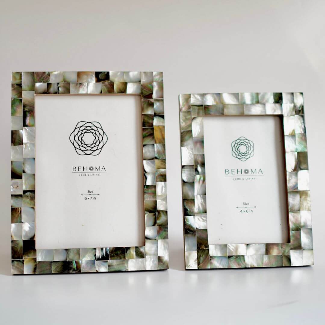 Pearl Photo Frame Black - (4x6) & (5x7) - Behoma