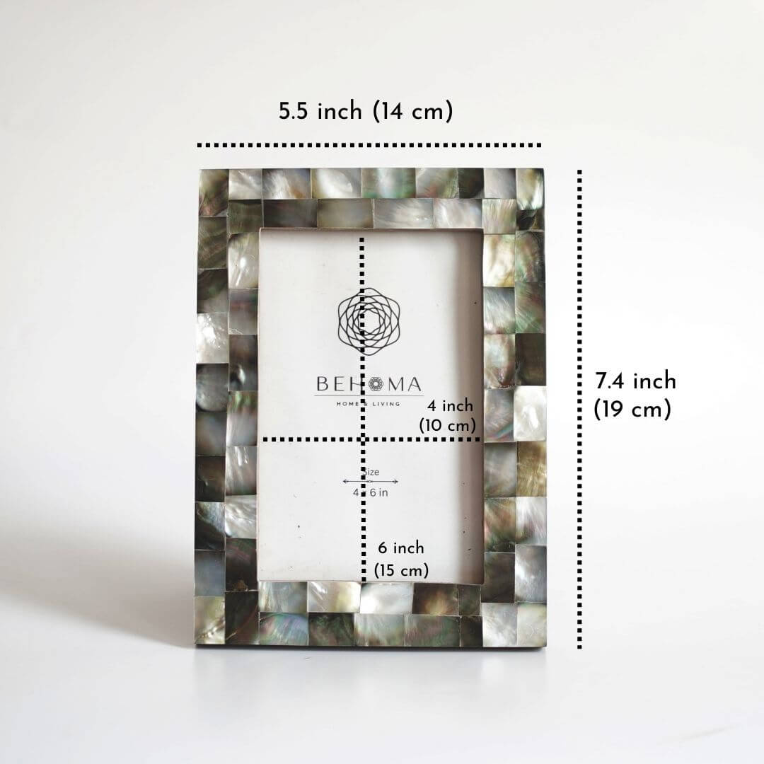 Pearl Photo Frame Black - (4x6) & (5x7) - Behoma