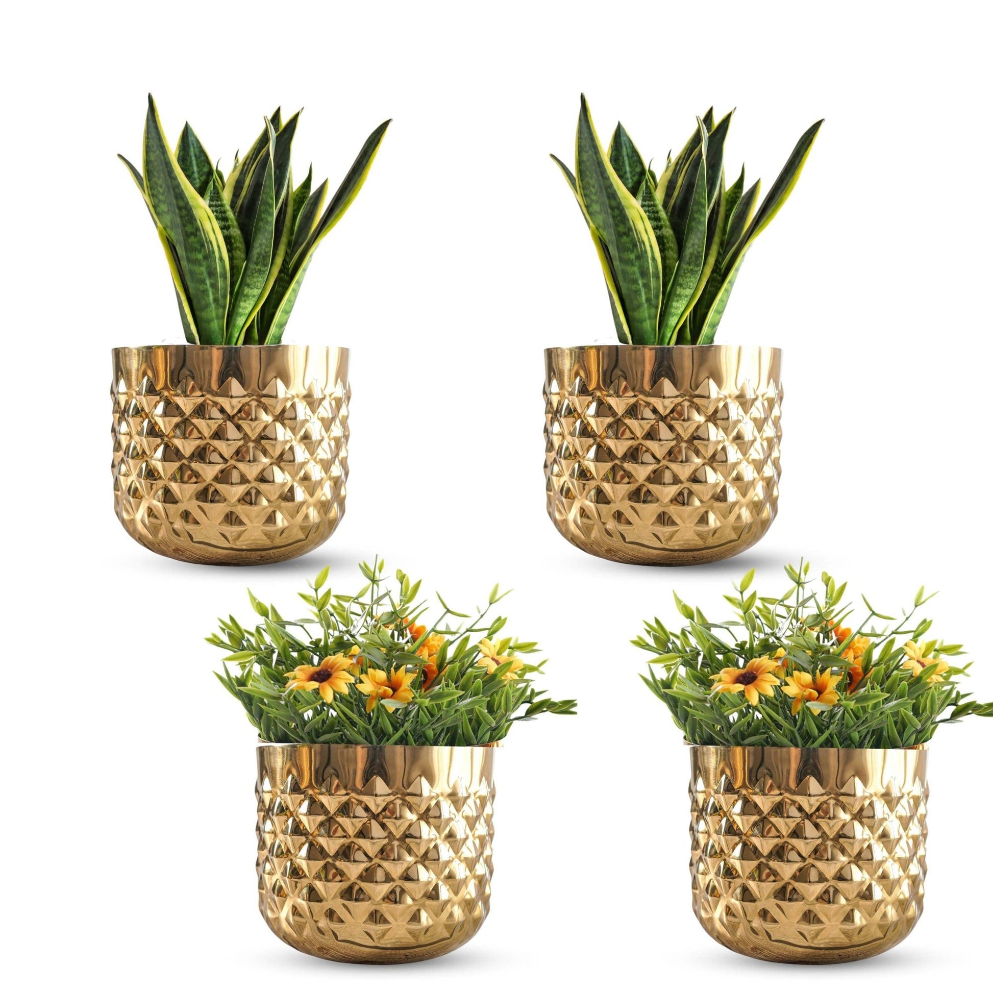 Pineapple Metal Planter Set - Behoma