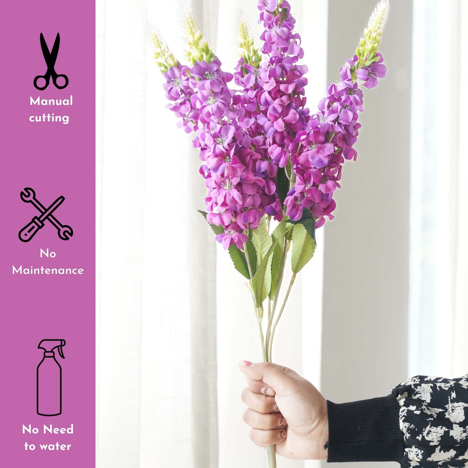 Purple Lupin, Bouquet (Faux Flowers) - Behoma