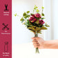 Red Roses with Eucalyptus leaves fillers, Bouquet (Faux Flowers) - Behoma