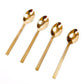 Stainless Steel Hammered Spoon (Gold) - Set of 4 - Behoma