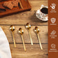 Stainless Steel Hammered Spoon (Gold) - Set of 4 - Behoma