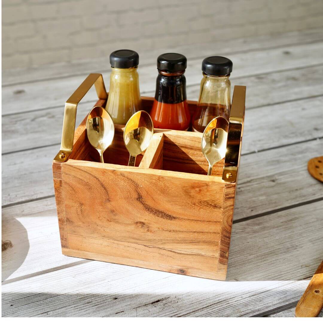 Wooden Cutlery Holder - Behoma