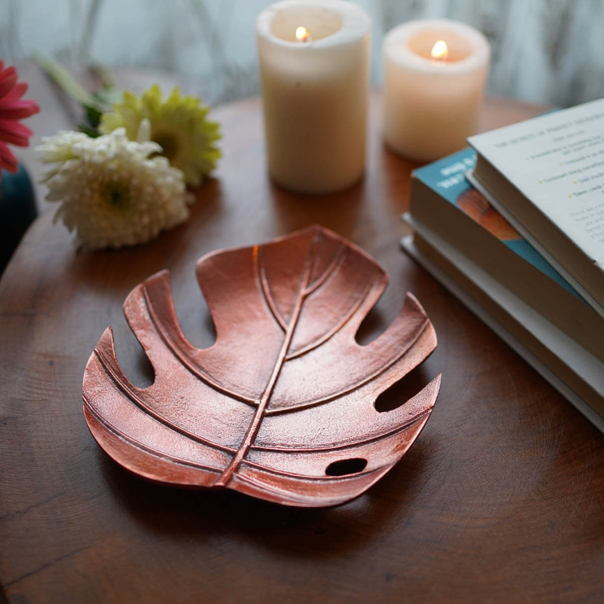 Copper, Monstera leaf tray 