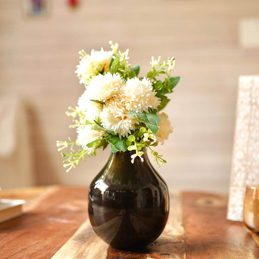 Antique brass flower vase small 